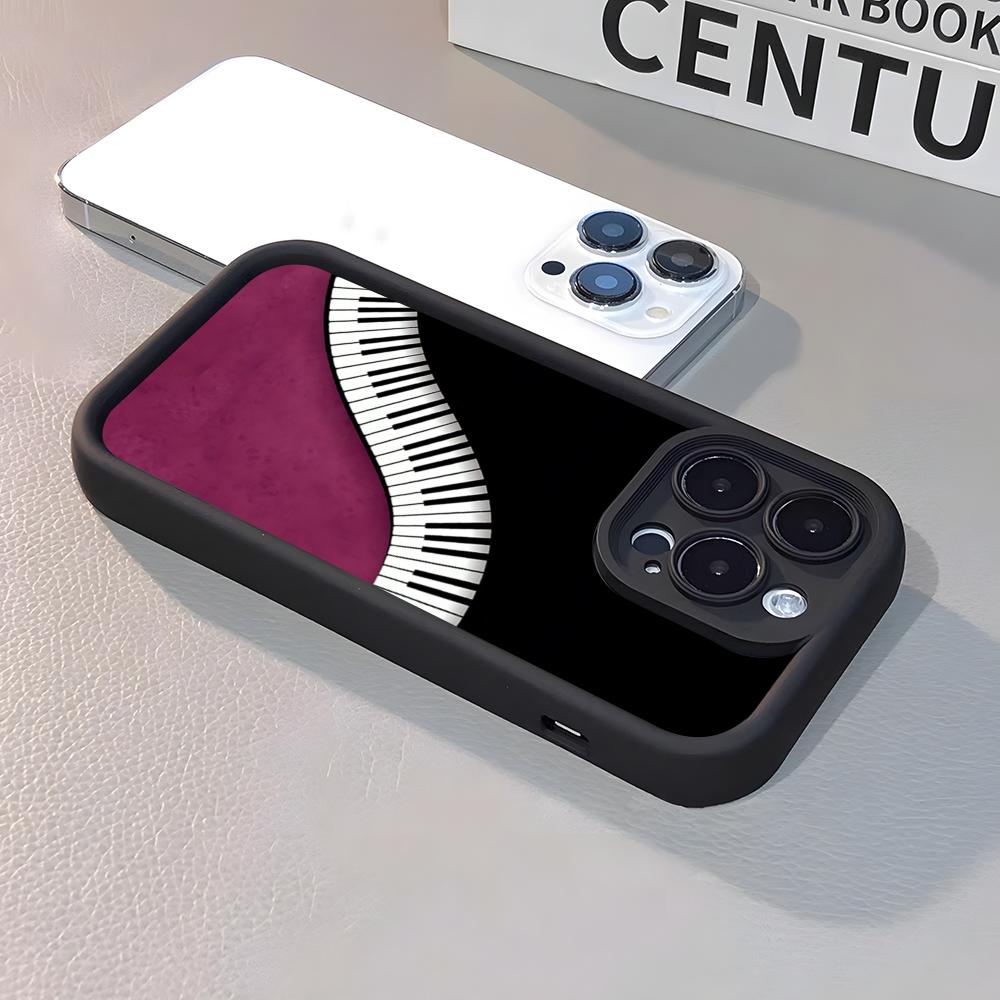 

Piano Keys Is Simple Retro Phone Case For IPhone 17 Air 16 E 15 14 Plus 13 12 11 Pro Max Silicone Soft Case iPhone 11 Pro Max