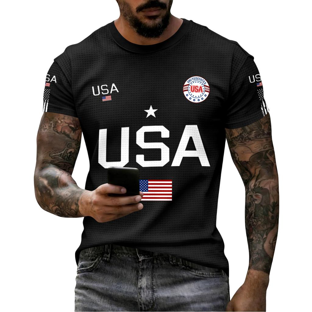 Men's Casual Round Neck Short Sleeve T-Shirt
