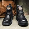 Men Ankle Boots Retro British High-top Men Boots Fashion High Quality Leather Shoes 2025 New Outdoor Men Motorcycle Boots