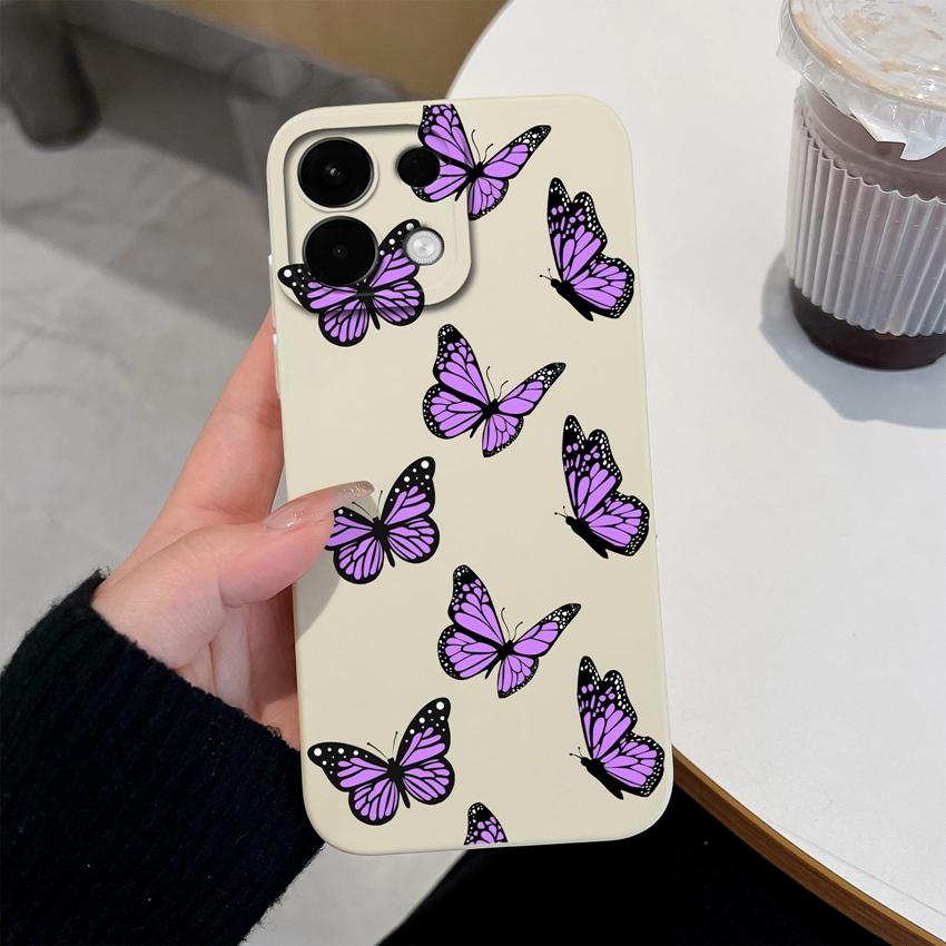 For Oppo A5X K13 A5 Realme 9 10 8 5 6 7 Pro Plus Phone Casing Beautiful Butterfly Patterns Soft Liquid Silicone Anti Fingerprint Housing For Oppo Case