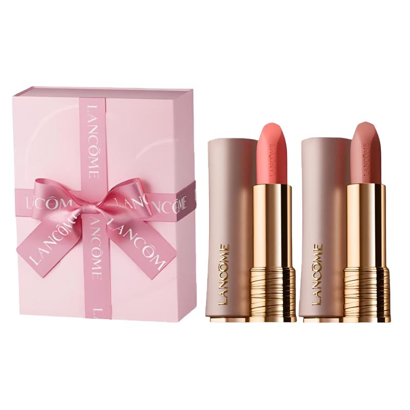 Lancôme lipstick Xiaoman waist pink gold Two-piece set: Jing Chun Soft Mist Matte Lipstick #242 3.4g + Jing Chun Soft Mist Matte Lipstick #210 3.4g золотой