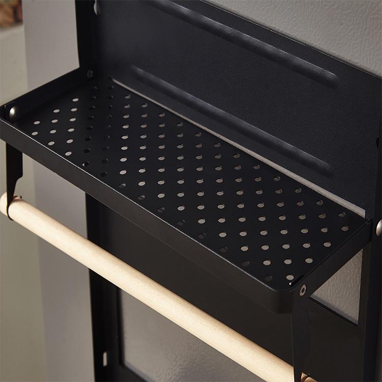Wallmounted Rack Magnetic Folding Refrigerator Kitchen Storage Solution
