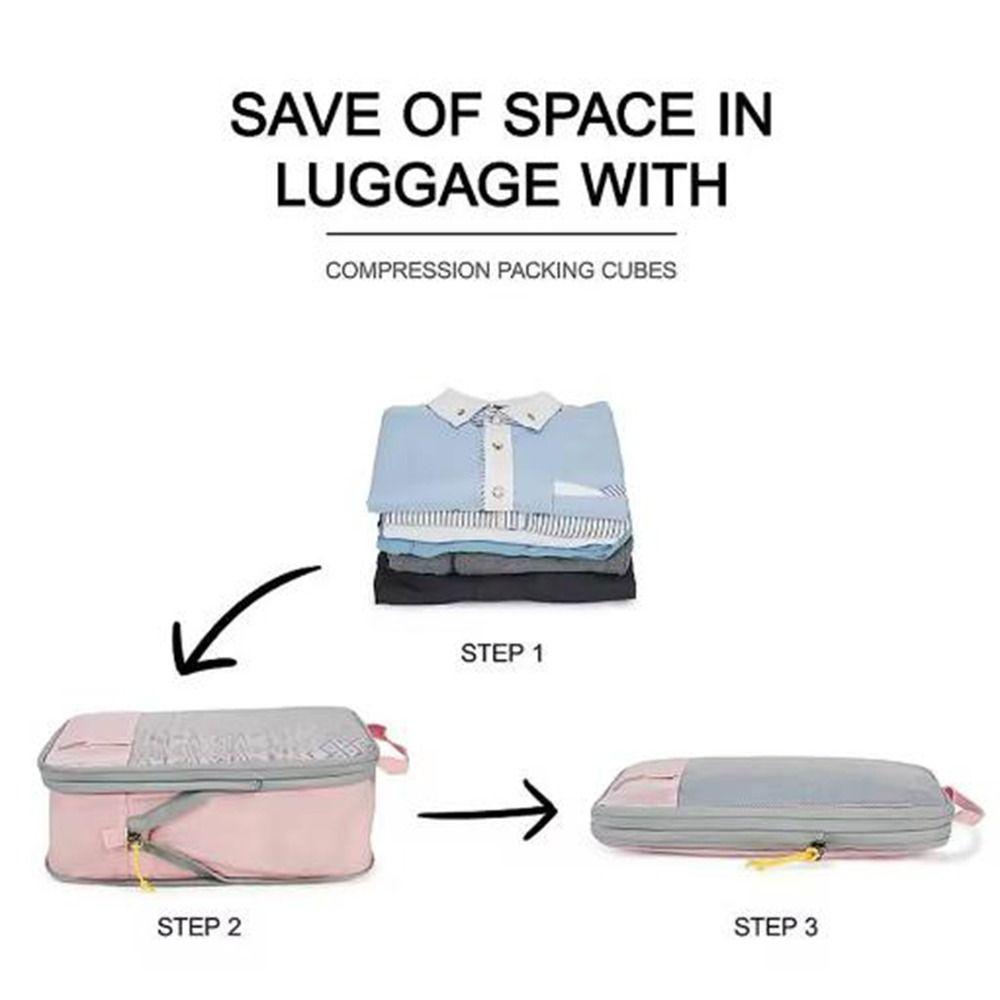 4Pcs/Set Expandable Luggage Compression Packing Bags Oxford Fabric Underwear Sorting Bag  Underwear