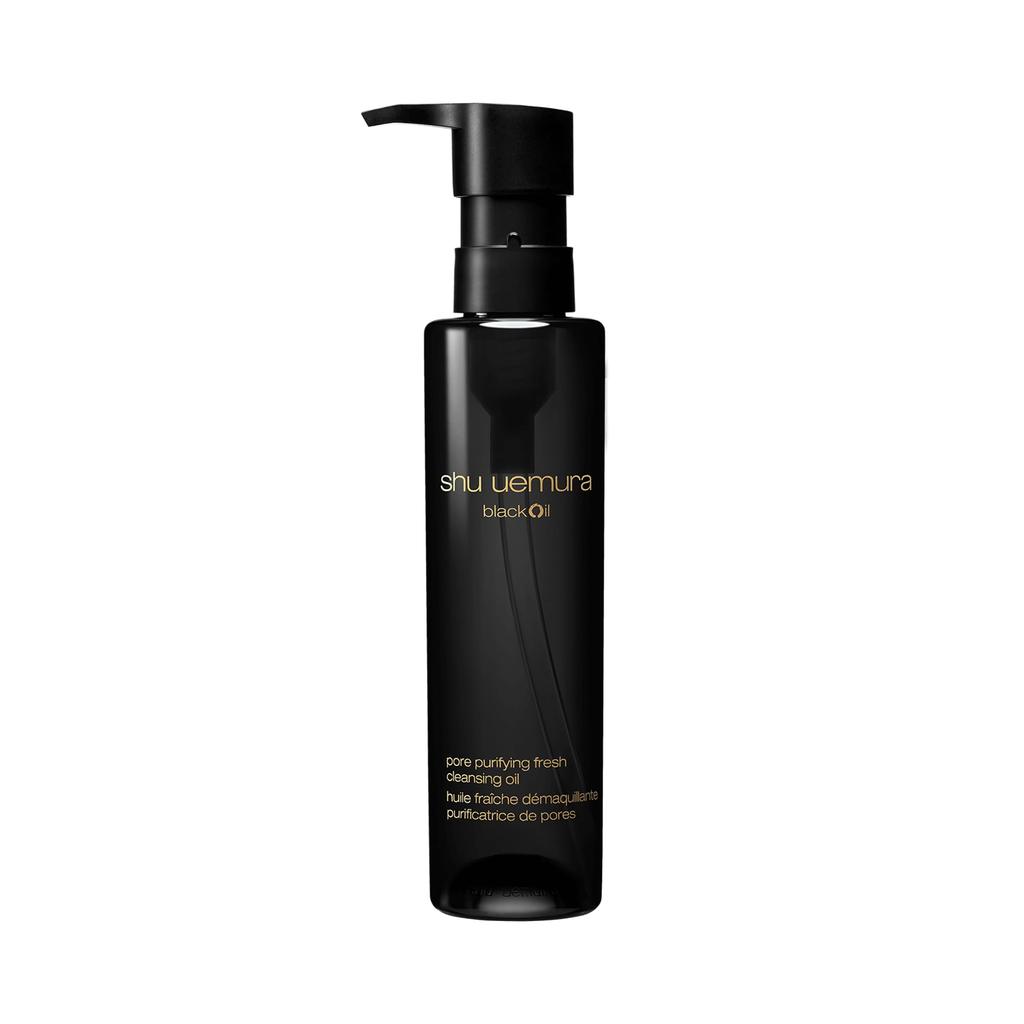 Shu Uemura Black Cleansing Oil, 150mL, Makeup Remover with Serum, Pore Cleansing, Blackhead Removal, Dullness Care, No Double Cleansing Required
