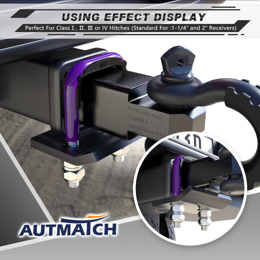 AUTMATCH Hitch Tightener Anti-rattle Clamp, Heavy Duty Hitch Stabilizer for