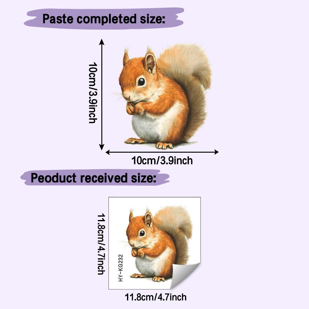 Self-adhesive Switch Stickers Cute Cartoon Squirrel for Home Wall Decor