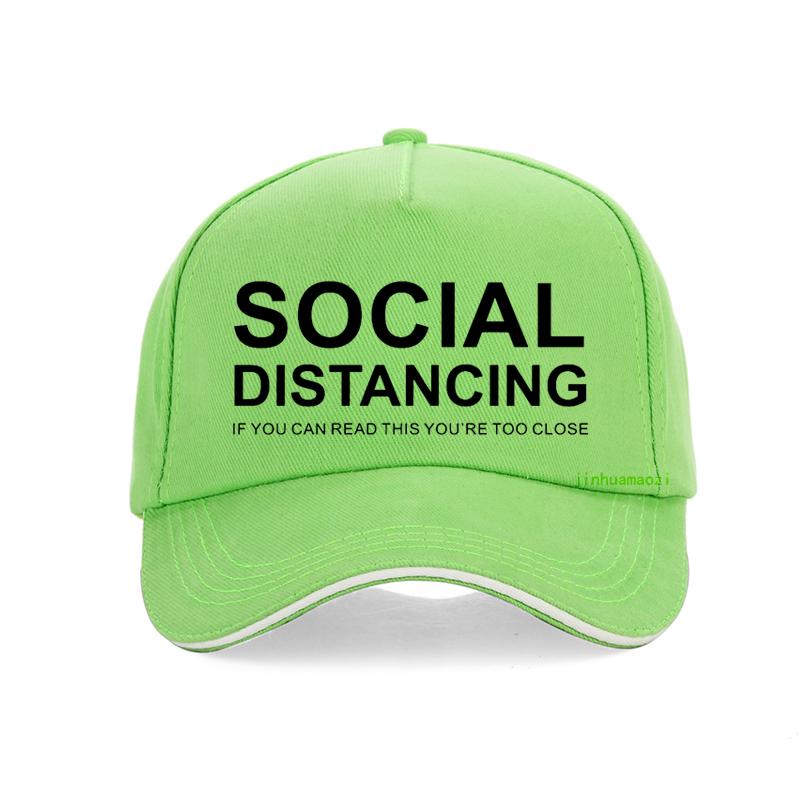 SOCIAL DISTANCING IF YOU CAN READ THIS YOU'RE TOO CLOSE Letter Women Summer Baseball Cap adjustable snapback hat