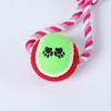Shiba Inu Cotton Rope Toy: Tennis Ball & Knot for Teeth Cleaning and Boredom Relief