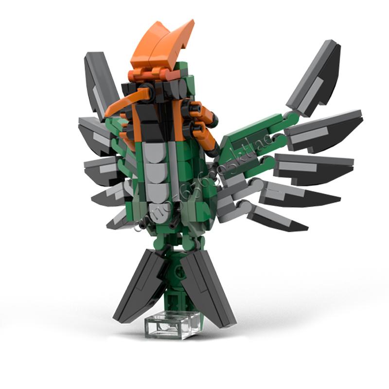 205 PCS Animal Hummingbird Tufted Coquette MOC Customize Modular Building Block Design Simple Creative DIY Toy Christmas Gift