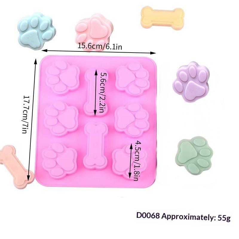 Puppy Cat Paw Silicone Mold Diy Candle Soap Aromatherapy Crafts Casting Fondant Chocolate Cake Decorating Baking Mold