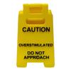Caution Overstimulated Desk Sign Do Not Approach Table Sign Funny Mini Warning Caution Sign Decorative 3D Printed for Desk Decor