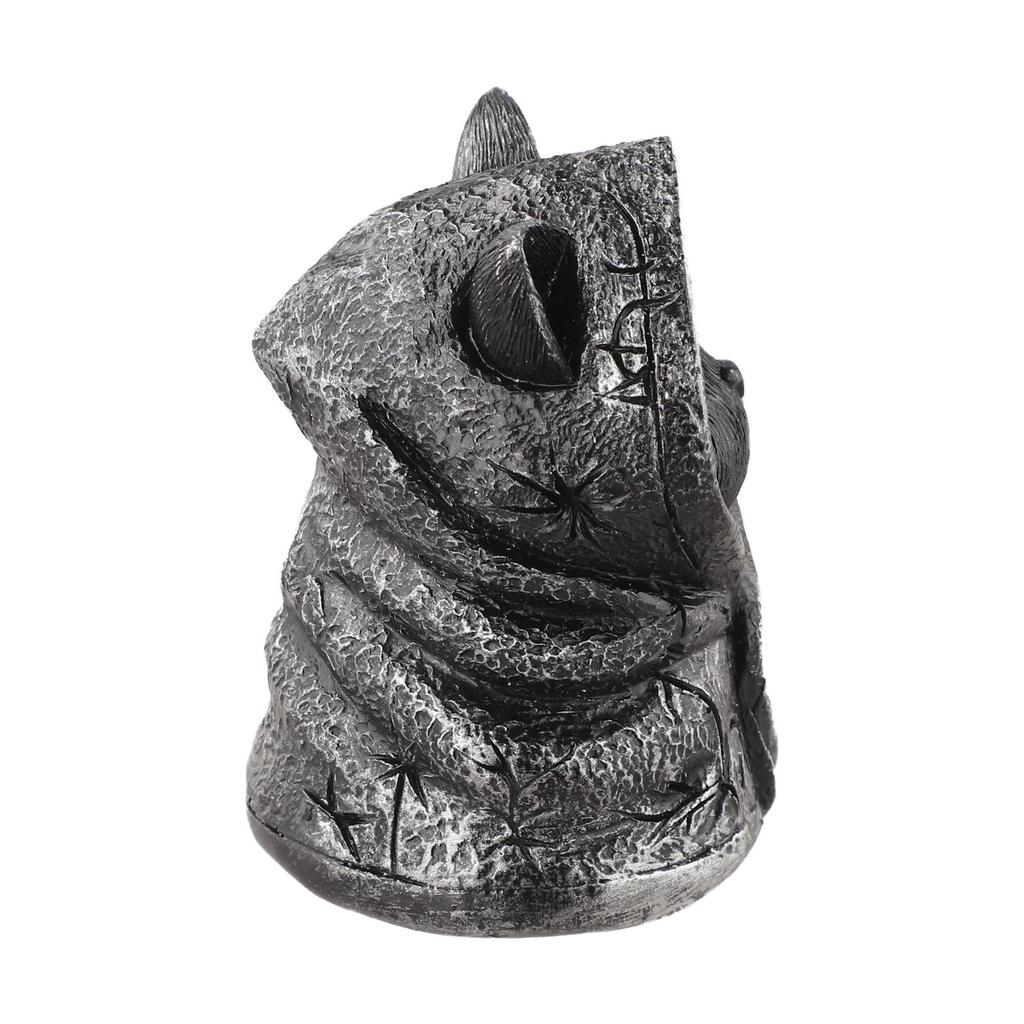 Collectible Cat Figurine Gothic Cat Statue 8cm Cat Lover Present Emerald Eyes Feline Figurine Intricate Detailing