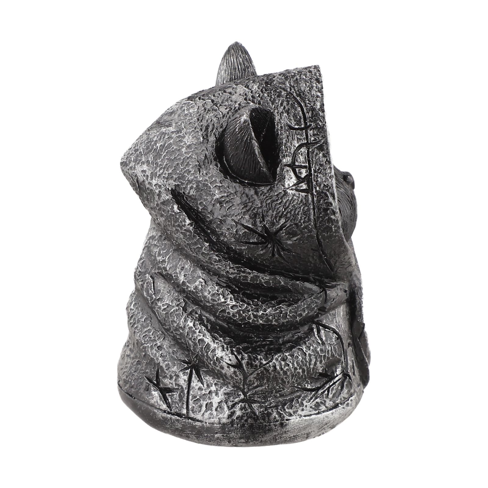 Collectible Cat Figurine Gothic Cat Statue 8cm Cat Lover Present Emerald Eyes Feline Figurine Halloween Display China Mainland