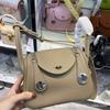 Bag Retro Soft Cowhide Lychee Pattern Portable Shoulder Crossbody Macaron