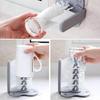 Glass Washer Brush with Double Sided Bristles, Glass Cup Brush Cleaner with Suction Cups Standing Glass Bottle Cup