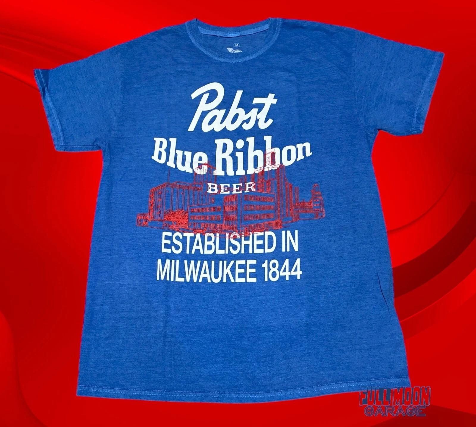 Новая футболка Pabst Blue Ribbon Beer Milwaukee Rustic Мужская Винтажная Классическая 3XL