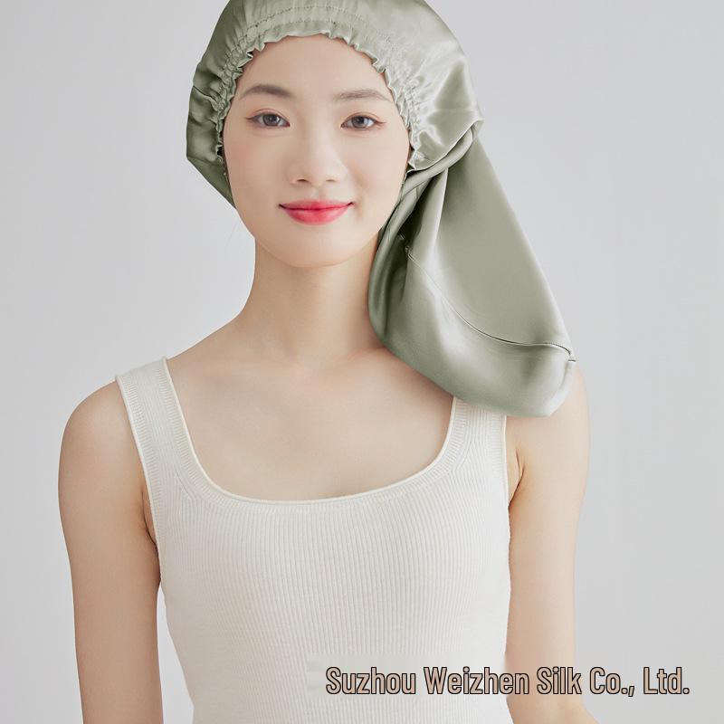 Yama %100 Dut İpeği Uyku ve Saç Bakım Fırfırlı Kenarlı Bone