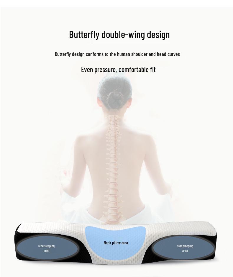 Memory Foam Butterfly Pillow: Cervical Spine Support and Sleep Aid