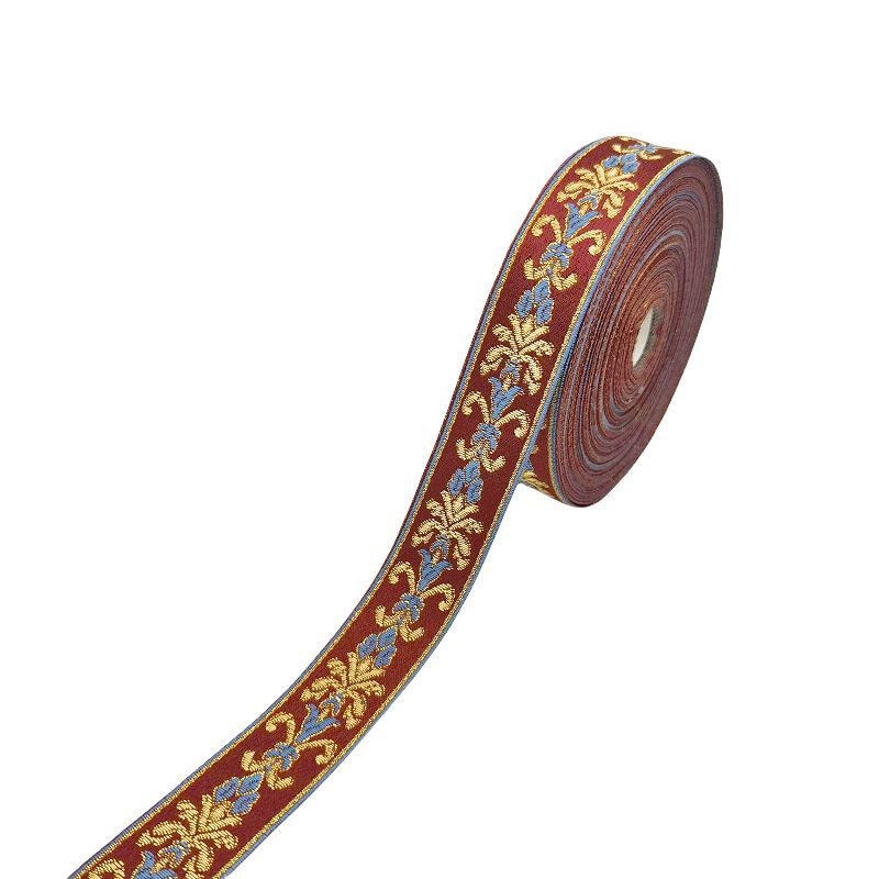 Jintian 3cm Etnický styl Žakárová stuha krajka - 24m kus pro oděvy, závěsy, bytový textil.