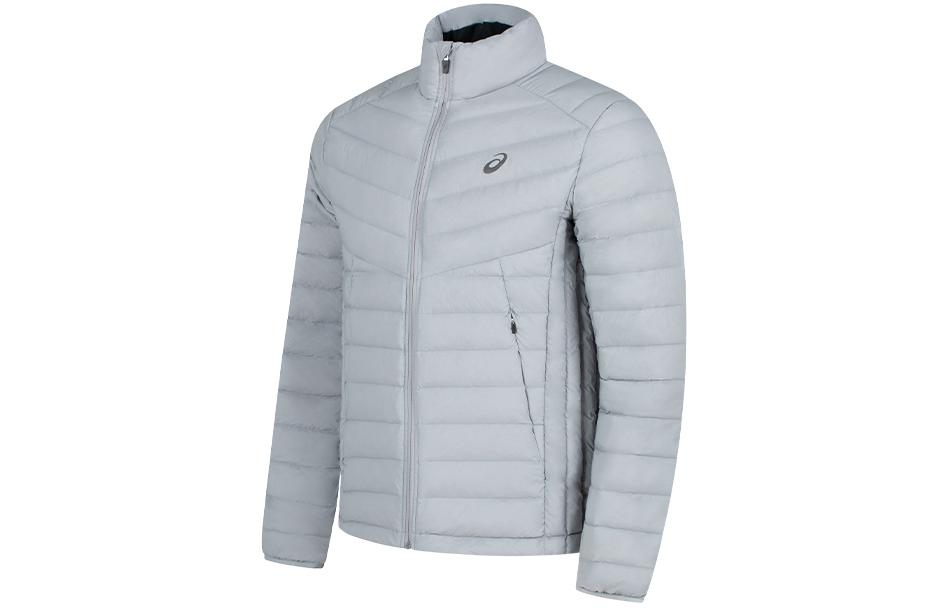 ASICS Down Jackets Men s Gray Stand Collar Moderate Other 2031E442-020 L