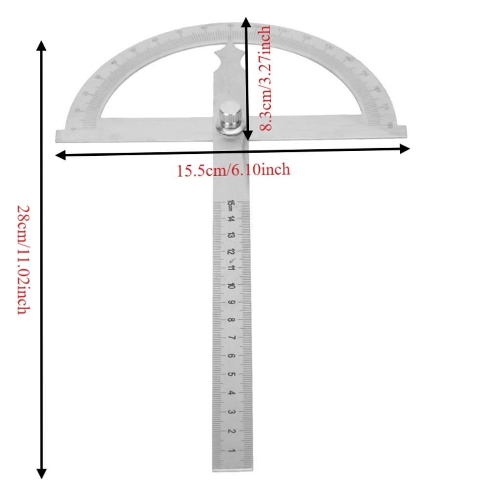 0-180 Degree Stainless Steel Protractor Stainless Steel Degree Protractor  Engineering