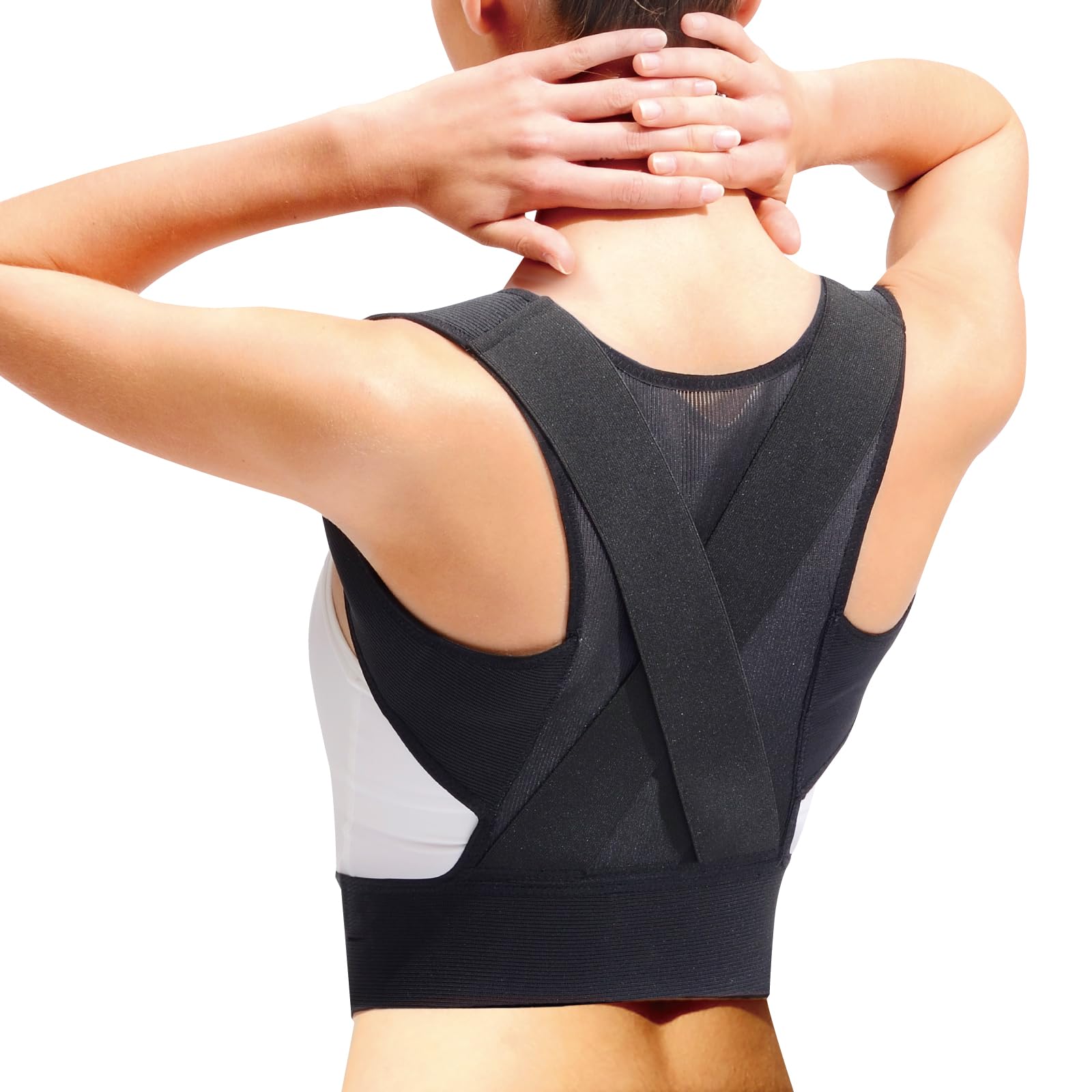 

Nakayama Style Surgeon Nakayama Style Kyosei Belt Made in Posture Posture Correction Belt for Rounded Posture Hunchback Breathable Unisex [Orthopedic чёрный