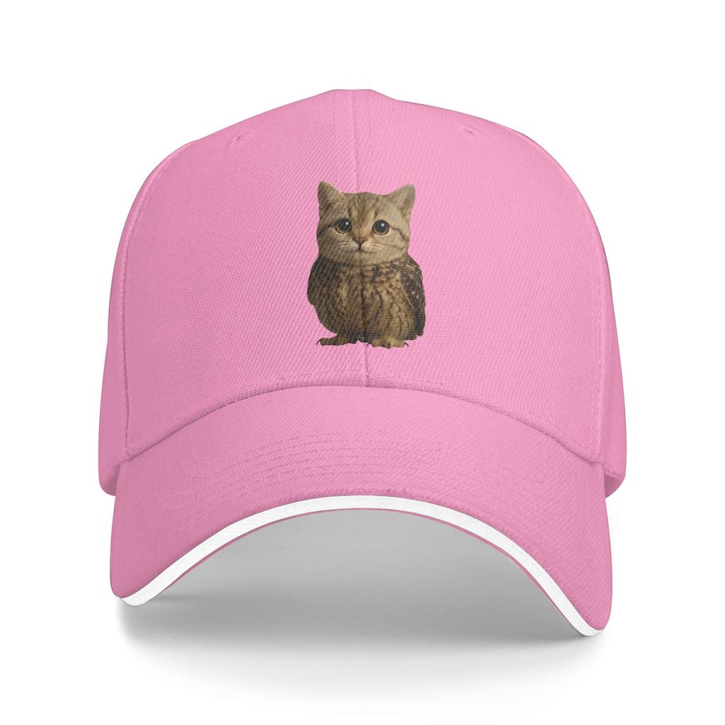 Summer Funny Cute Meowl Cat Owl Viral Internet Trendy Meme Baseball Cap Outdoor Sport Fashion Custom Logo Sun Hip Hop Hats
