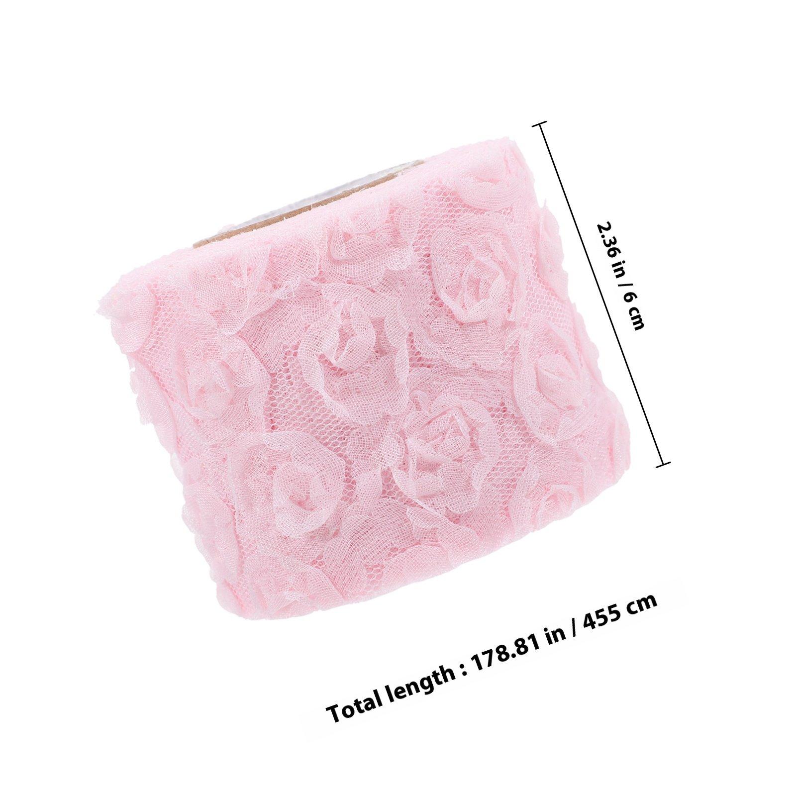 Embroidered Gauze Material DIY Flower Fabric Decorative Element for Clothing Crafts Embroidery Fabric Embroidered Gauze other розовый