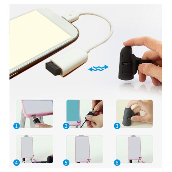 Yousheng 2.4GHz Wireless Finger Ring Mouse 1200 DPI Battery Powered Adjustable Strap Ergonomic Mini PC Laptop Desktop Finger Ring Optical Mouse