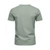 T-shirt da uomo Henley a maniche corte, tinta unita, casual, basic