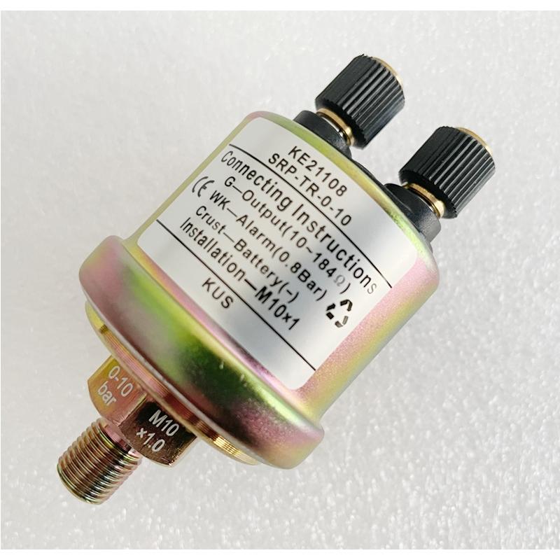 KUS Oil Pressure Sensors 10-184ohm Signal Senders NPT1/8 M10x1 NPT1/4 Thread Sending Unit 0-5bar 0-10bar Show 0.8/1.4Bar Alarm