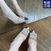 Ins Style Pure Desire Rear Empty High-heeled Sandals Women's New French Retro Temperament Pointed Side Empty Single Shoes