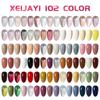 New Trendy 102 Colors of Long-lasting Gel Nail Polish for Women, Suitable for Professional Nail Salons.