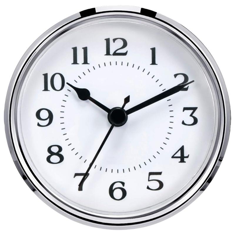 Elegantes rundes Uhrwerk mit römischen/arabischen Ziffern, Gold-/Silber-Zieroption, kleine Uhr für Heimbüros