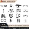 Carbon Fiber Interior Stickers for 15-23 Alphard Vellfire 30 Series, Scratch-Resistant
