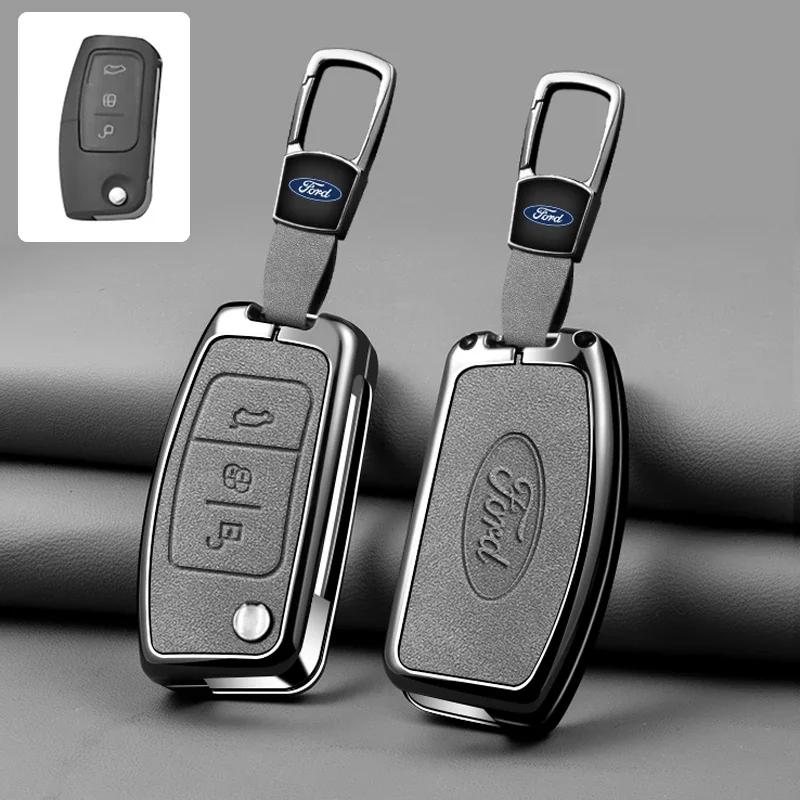 Car Sticker Ford Car Key Case Cover Shell For Ford Focus 2 MK2 Fiesta Mondeo Galaxy Falcon Territory Ecosport Kuga Escape Keycha