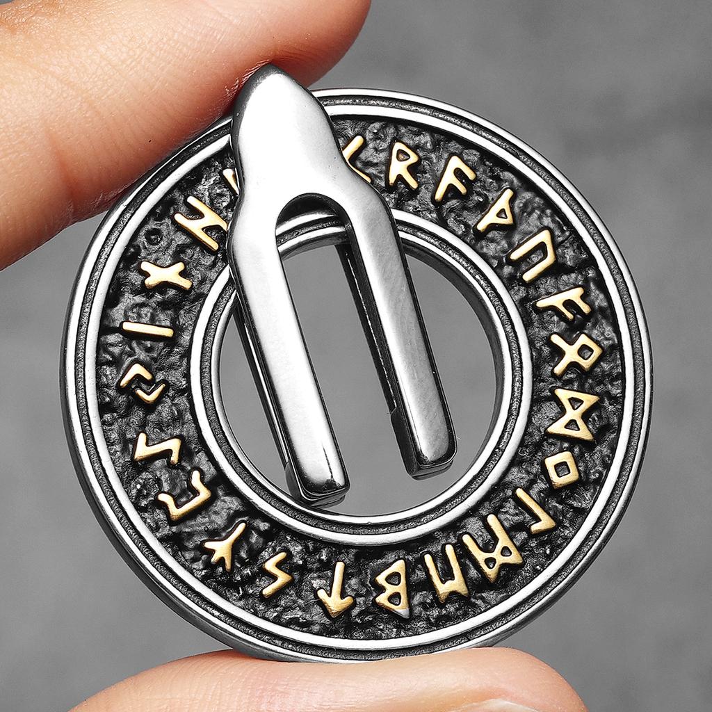 Viking Rune Carving Men Necklaces With Pendant Stainless Steel Jewelry For Male Women Punk Hip Hop Accessories Gifts