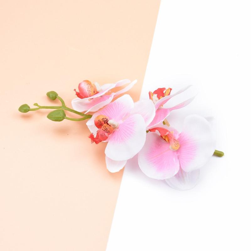 4Pcs/Bundle Home Decoration Accessories Decorative Flowers Wreaths Silk Butterfly Orchid Vases Home Diy Decor Artificial Flowers