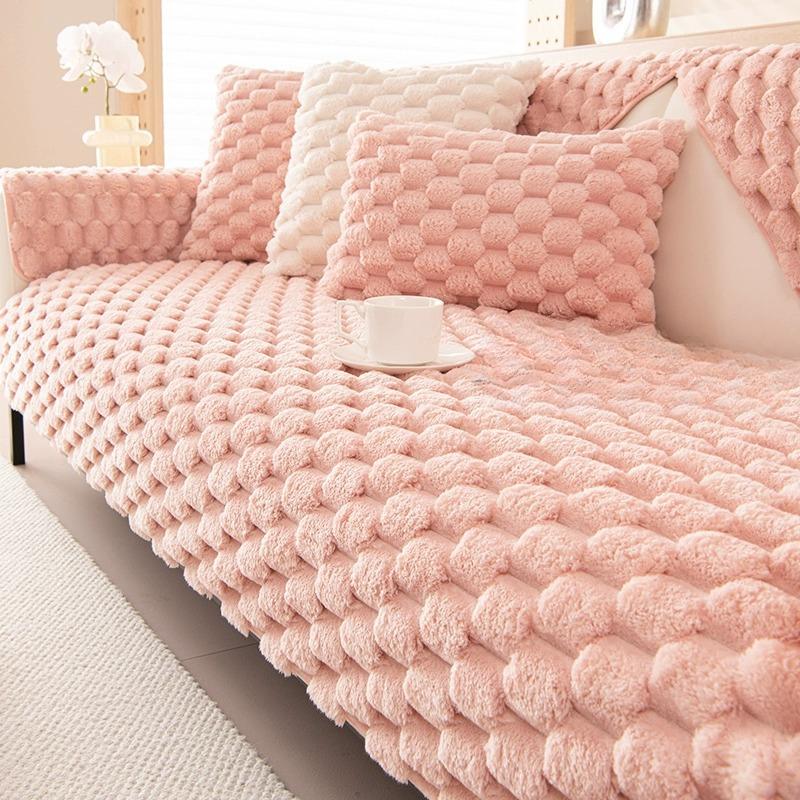 Winter Cream Wind Plush Thickening Sofa Cushion Non-Slip Seat Cushions Sofa Cover Backrest Cover Towel
