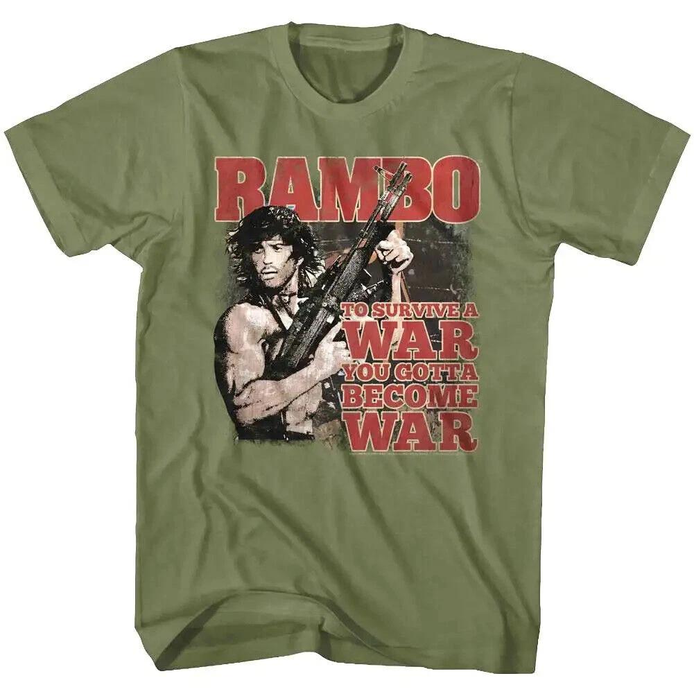 Rambo To Survive War Men s T Shirt L