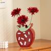 Creative Cartoon Strawberry Ceramic Vase Ornament Room Flower Arrangement Container Dining Table Strawberry Vase Home Decoration