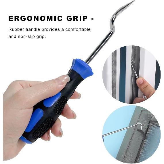 2 PCS Hose Removal Hook Set, 8 Inch Gasket Hook & Pick Tool Vehicle Radiator Hose Remover, Mini Pick Hooks Puller Remover for Hoses O-Rings Gaskets,