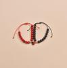 2 Piece Creative Fashion Beaded Magnetic Charm Love Pendant Knitted Couple Bracelet Jewelry Gift Wrist Accessories