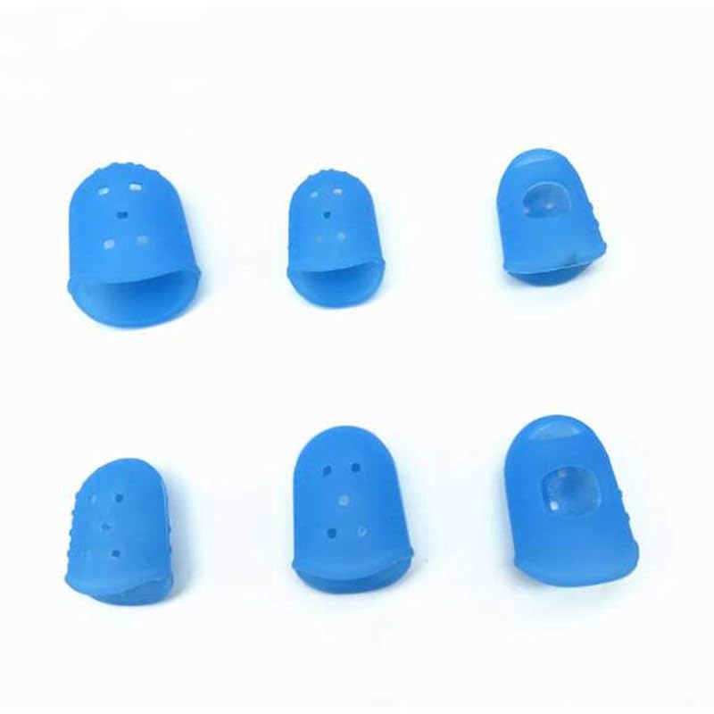 HJ Finger Cot Guitar Silicon Finger Sleeve Fingertip Protection Stringed Instruments For Practice (L, 30pcs)