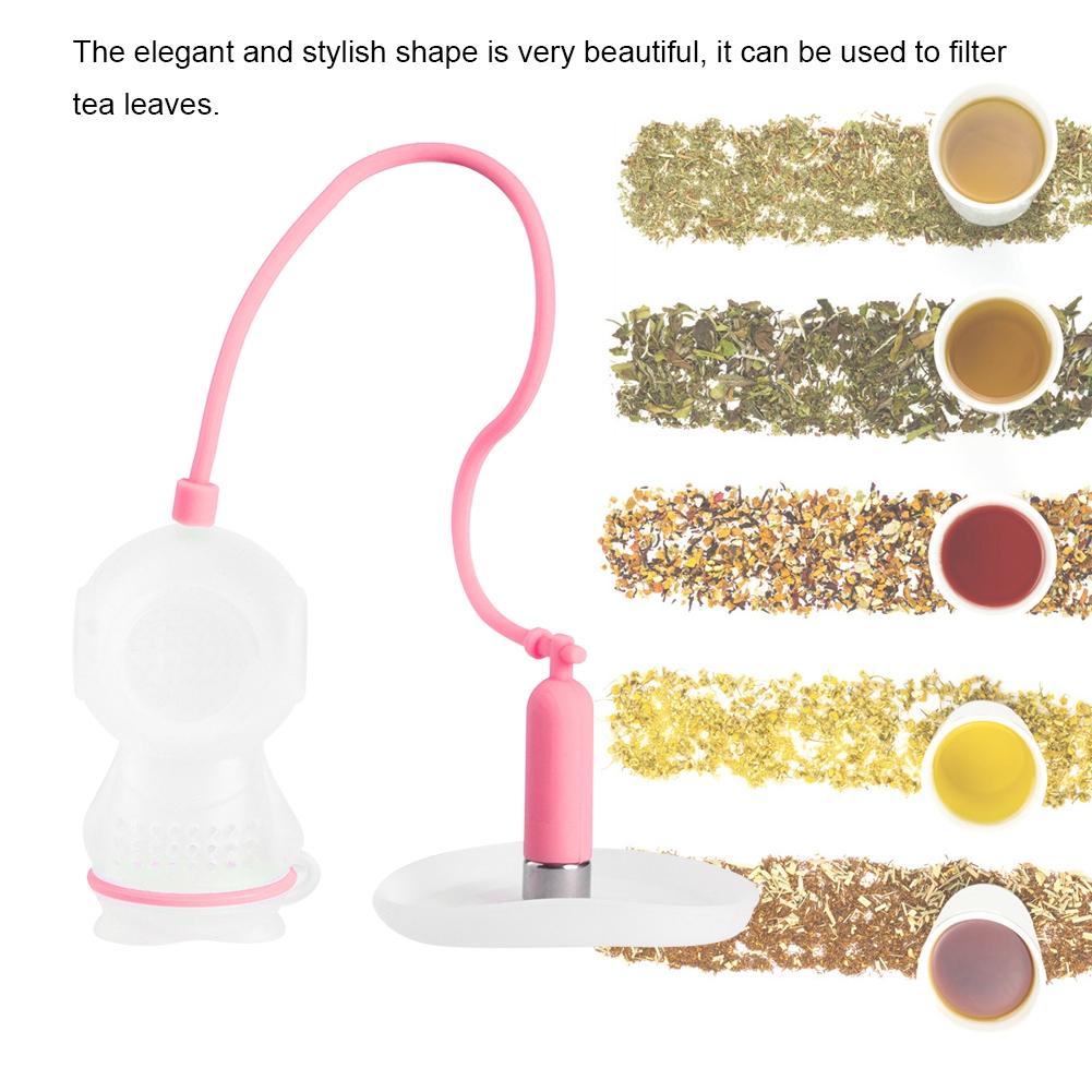 Innovative Diver Shape Silicone Tea Infuser Strainer Filter for Home Tea MakingPink