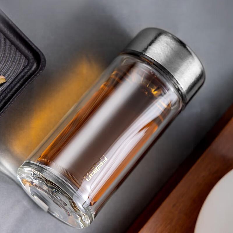 Feijian Crystalline Series Double-Layer Insulated Titanium Crystal Glass Cup