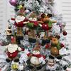 Christmas Hanging Plush Ornaments Festive Season Pendant Doll for Home Decoration and Christmas Tree Bows