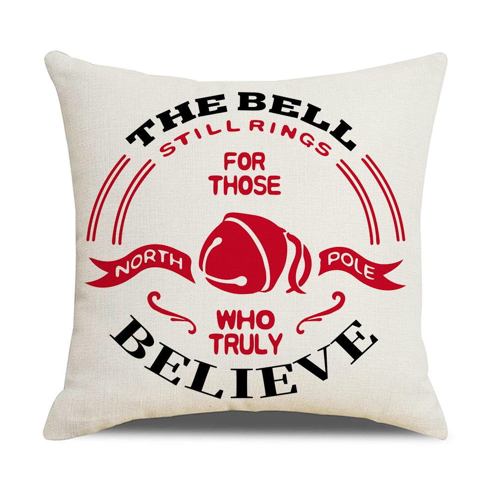 Christmas Simple Print Series Linen Pillows Home Sofa Cushions Office Pillow Covers