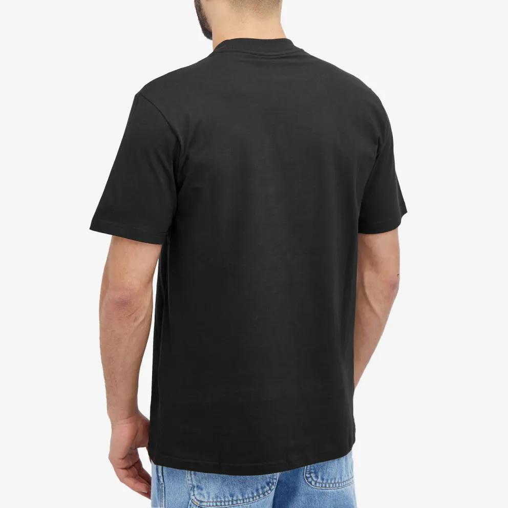 Carhartt WIP American Print Crew Neck Short Sleeve T-Shirt Men Tops Black I033179-89-XX