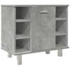 4 Piece Bathroom Furniture Set Concrete Grey Particleboard